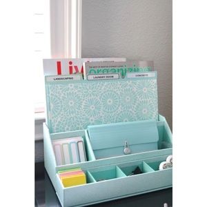 Martha Stewart Home Desk Organizer Set Aqua